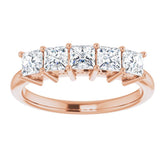 14K Rose 1 CTW Natural Diamond Anniversary Band